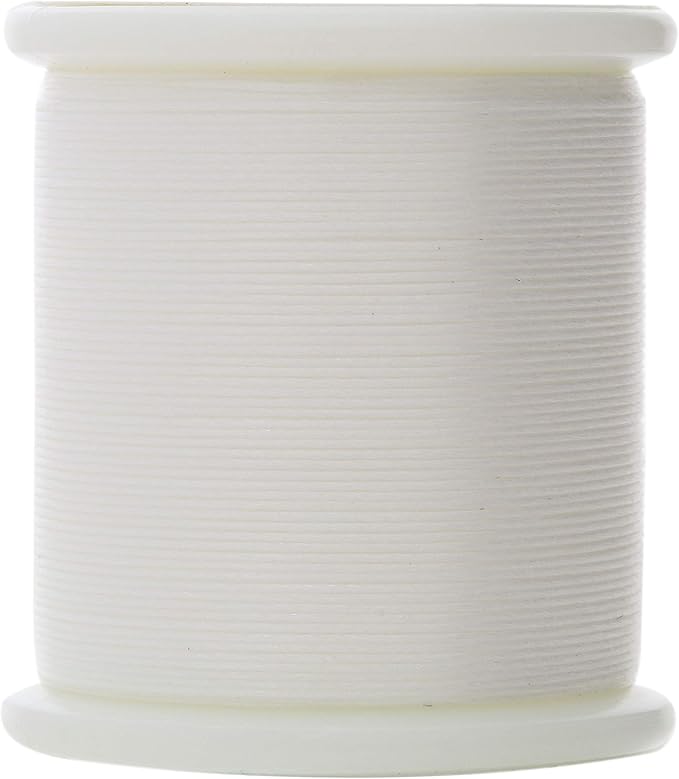 KO Nylon Beading Thread, White Color, Japanese Pre-Waxed 100% Nylon, 330TEX, Tangle Resistant Knotting Cords, 50m /55 yds Spool, Use for Seed Bead Projects, Loom Work & Bead Weaving