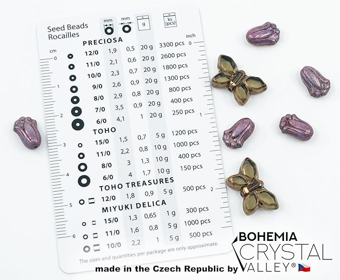 Bracelet Making kit with Czech Glass Beads & TOHO Japanese Rocailles, 2pc Memory Wire and crimps for begginers - Easy & Fast to do (Butterflies Purple Pink)