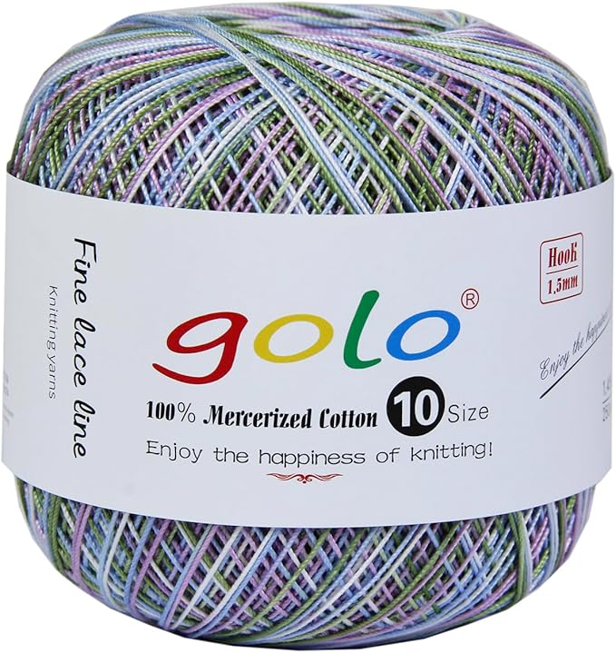 golo Crochet Thread Size10 Yarn for Hand Knitting Multicolour Yarn D207