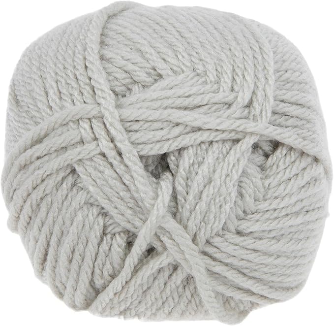 Yarn Bee Soft & Sleek Chunky - 5-Bulky - 100% Low Pill Acrylic, Yarn for Crocheting & Knitting Blankets, Hats, Sweaters, and More, Set of 2, 30 Light Gray