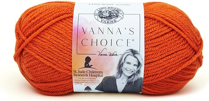Lion Brand Yarn (1 Skein 860-134A Vanna's Choice, Terracotta Yarn, 276 Foot