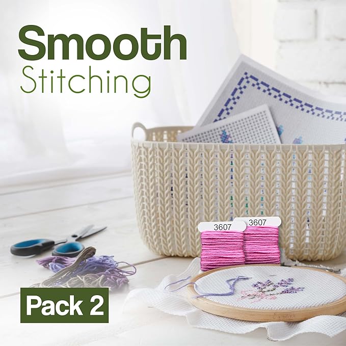 Embroidery Floss Kit and Refills - Cotton Threads - DMC Color Coding for Cross Stitch, String Crafts, Friendship Bracelets