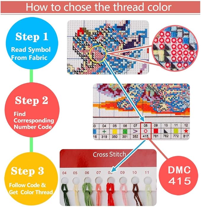 leczany cross stitch stamped kits for adults beginners patterns craft kit needlepoint full range of diy embroidery kits starter 11ct 3 strands | elephant mother and son 15.8×20.9 inches