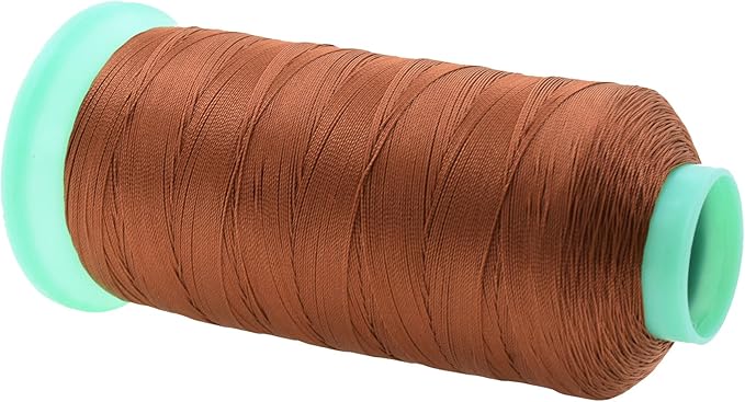 Mandala Crafts Size 92 280D T90 Bonded Nylon Thread - Bourbon Brown 1100 YDs Tex 90 Heavy Duty Sewing Threads for Leather, Jeans, Weaving, Outdoor Marine Upholstery