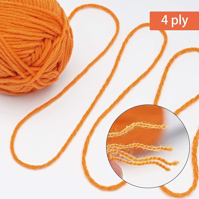 NICEEC 300g Soft Assorted Colors Yarn - Sport Weight,100% Acrylic, 4 Ply, Bonbons Yarn for Crochet & Knit, DIY Project Starter Kit for Kids or Adults(Total 870yds) - Series 8