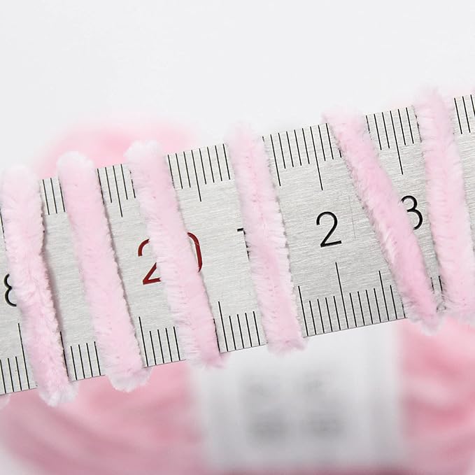 NICEEC 3 Skeins Soft Chenille Yarn Blanket Yarn for Knitting Fancy Yarn for Crochet Weaving DIY Craft Total Length 3×85m (3×93yds, 3×50g)_Light Pink