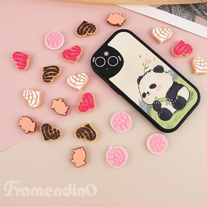 Framendino, 20 Pack Concha Silicone Focal Beads 5 Style for DIY Keychains Bracelet Necklace Earing Pens Jewelry