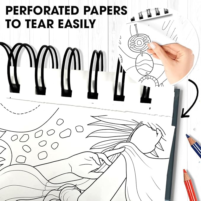 SOUTHERN LOTUS Minimalist Art Life Spiral Bound Adult Coloring Book, Explore Mindful with Abstract Patterns, Minimalism and Artistic Creativity