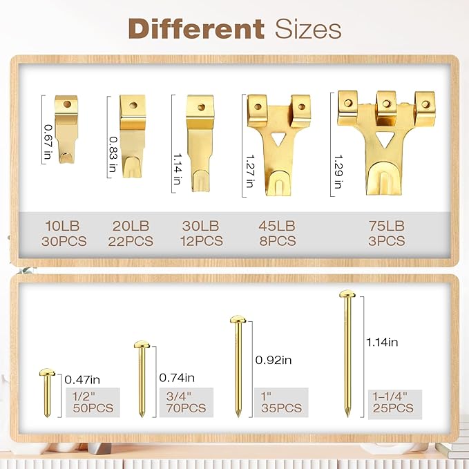 322Pcs Picture Hanging Kit, Professional Picture Hangers with Hooks, Nails, Wire, D Rings, Sawtooth Hangers ,Eye Hooks and Level–All-in-One Wall Hanging Kit for Frames, Mirrors, Photos & Art