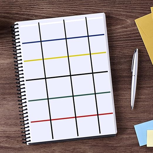 6 Rolls 1/8 Whiteboard Tape - Thin Dry Erase for Art, Charts & Whiteboards - Pinstripe Paper Tape, 108 Feet per Roll (6 Colors)