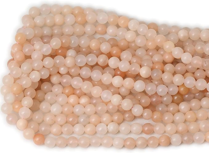 cheavian 45pcs 8mm natural pink aventurine gemstone round loose beads stone beads for jewelry making diy findings 1 strand 15"