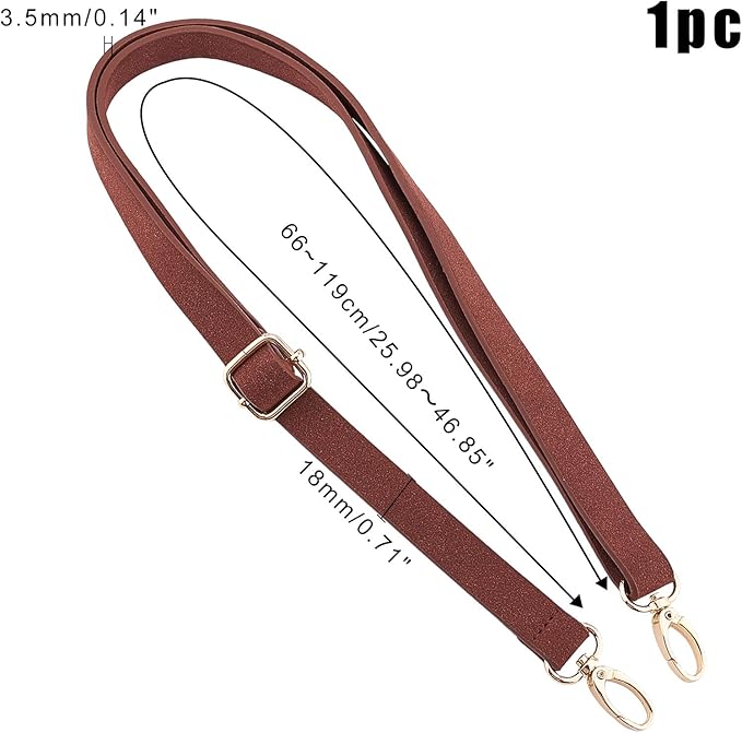 PandaHall DIY PU Leather Bag Knitting Set, Leather Bag Bottom/26 inch Shoulder Strap/Bags Twist Lock/Flap Cover/Bag Buckles for Crochet Handbag Tote Shoulder Bags, Brown(7 Kinds of Accessories)