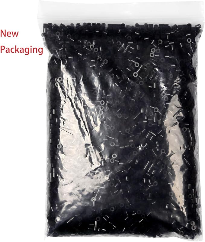 banchelle fuse beads melting beads refills for 5 mm fuse bead board, about 7000 pcs (black)