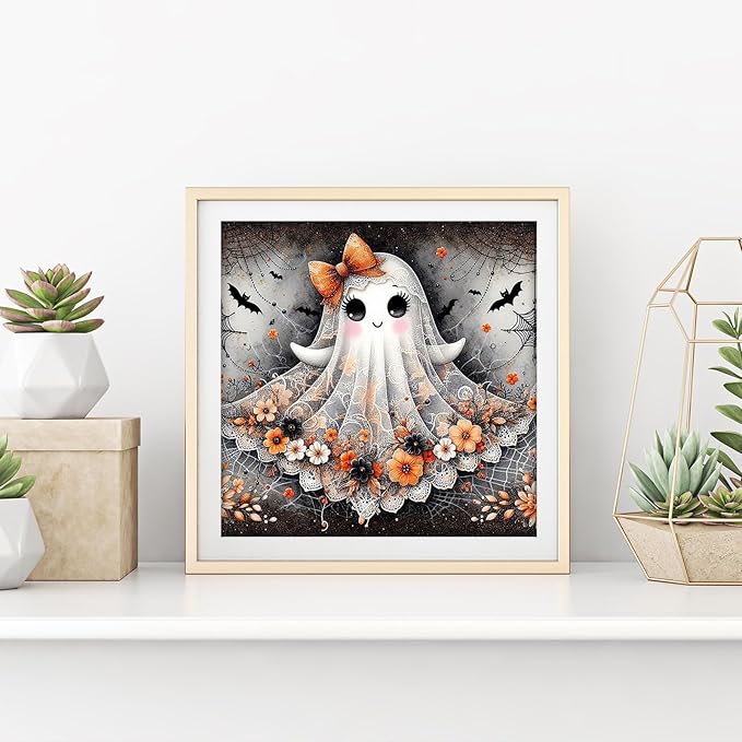 WUDWL Diamond Painting Kits for Adults - Halloween DIY 5D Diamond Art Kits Full Drill Diamond Dots Paintings with Diamonds Gem Art and Crafts Home Decor 13.8x13.8inch