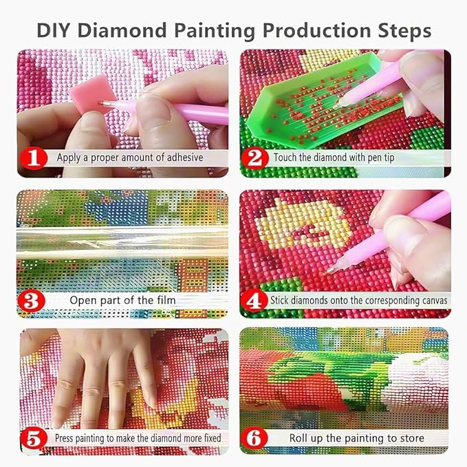 NIHO-JIUMA Diamond Painting Kits Cartoon Sports Car, DIY Full Drill Diamond Art for Teens, Home Wall Decoration (30 X 40 cm/12 X 16 inches)