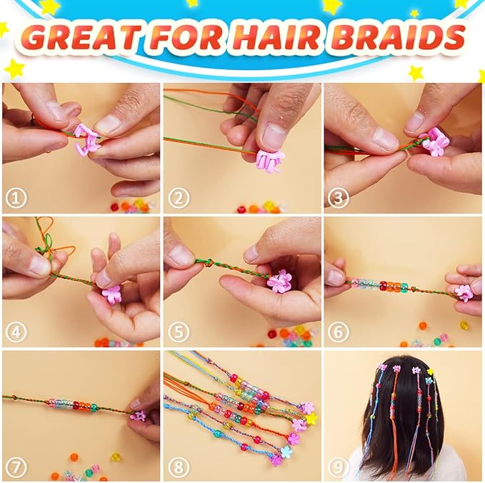 iooleem pony beads(2000pcs glitter pony beads), beads for bracelets making, beads for crafts, beading supplies, friendship bracelets making.