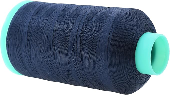 Mandala Crafts Size 46 210D T45 Bonded Nylon Thread - Navy Blue 2843 YDs Tex 45 Heavy Duty Sewing Threads for Leather, Jeans, Weaving, Outdoor Marine Upholstery