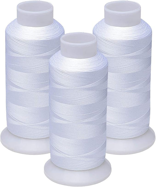 Simthread 60WT Bobbin Fill Thread Machine Embroidery Thread (White 001)