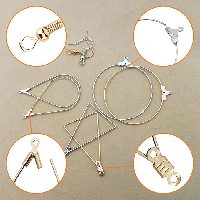96pcs earrings beading hoop set for jewelry making,earring finding triangle teardrop round beading hoop earrings bulk with 200pcs earring hooks hoops wires for diy craft jewelry making