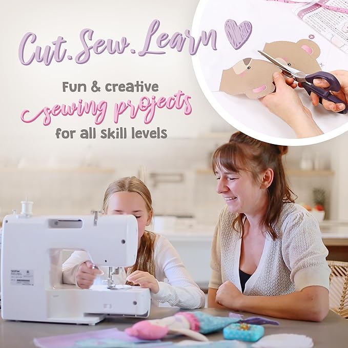 kullaloo Fabric Sewing kit for Beginners - with Video Instructions - Cut & Sew Fabric Panel with Unicorn and Fairy - DIY Carft for Girls (Magic World)