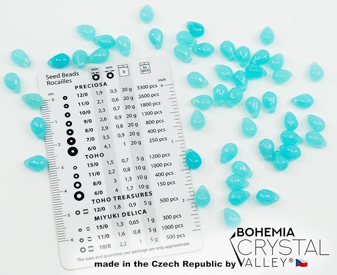 Czech 50-Piece Glass Beads, 6x9mm, Teardrop Dirty Turqiuiose - Glow in The Dark Bright Blue + UV Active