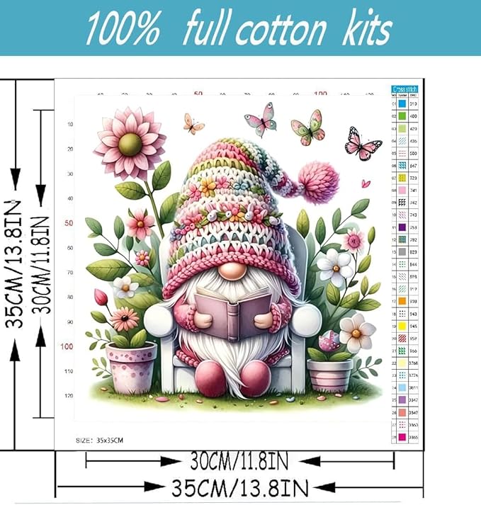 Dragon Stamped Cross Stitch Kits for Beginners Adults, Flower Book Dimensions Needlepoint Art Crafts,Counted Cross Stitch Kits Embroidery Kits for Beginners Adults for Home Decor 15.7X11.8inch