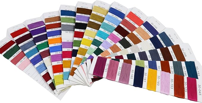 golo Crochet Thread Size 10-108 Color Card 108 Skeins Embroidery Thread Set Elegant Gift Box Set with Tools 100% Long-Staple Cotton Embroidery Floss