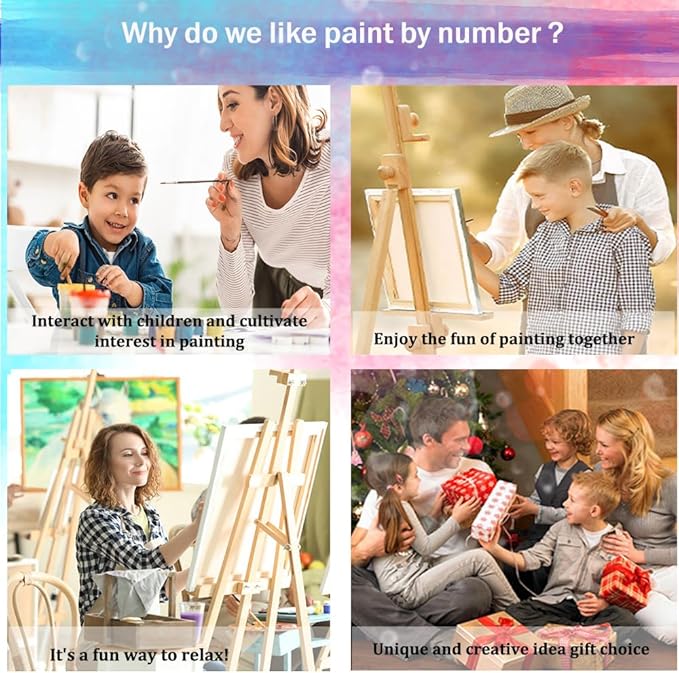 JUJUHOOD Hydrangeas Flowers Paint by Numbers Kit for Adults Beginner & Kids Ages 8-12, Purple Flower Paint by Number Without Easel, Simple Paint by Numbers for Gift Home Wall Decor (10x10Inch)