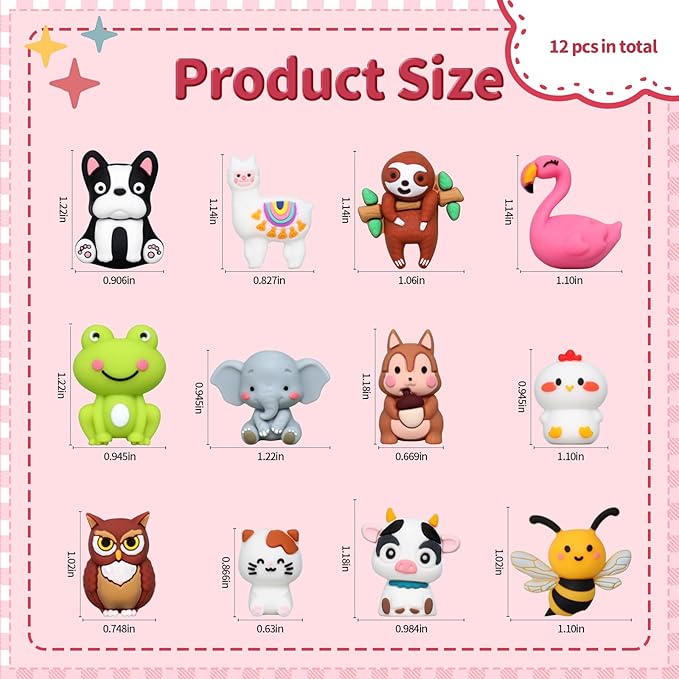 12pcs 3D Animals Silicone Focal Beads Silicone for Keychain Making Beads for Pens Shape for Bracelet Necklace Crafts （3D Animals）