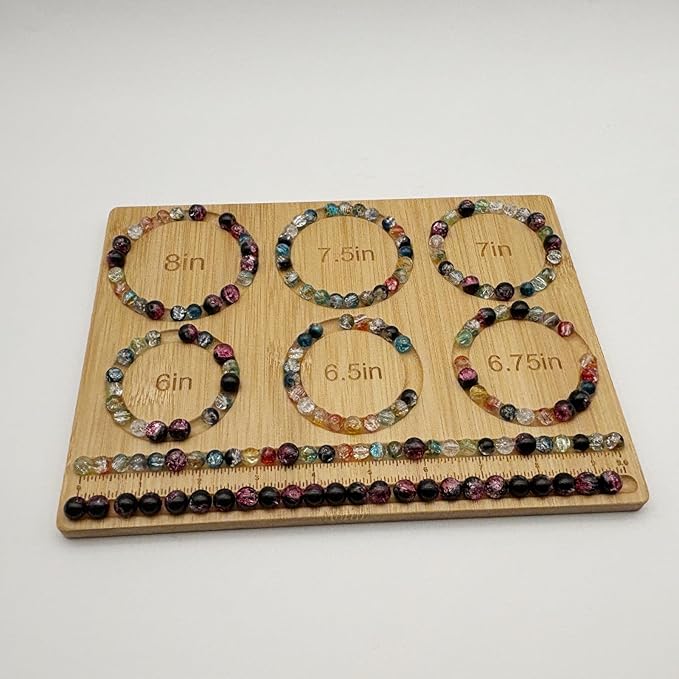Petoysoso Small Bead Board for Jewelry Making, Bamboo Beading Board for Jewelry Bracelet Making, Bead Board for Bracelet DIY
