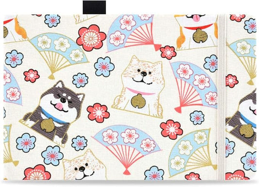 5" x 8" 220gsm Watercolor Journal Hardbound 80pgs（40 Sheets Front Back 2 Textures） Travel Size for Calligrapher Colored Pencil Watercolor Sketch Doodles Book Handmade Cloth Cover Notebook Akita Dog