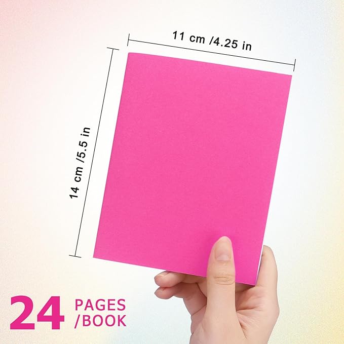 Tamaki 6 Pack Colorful Blank Books for kids to Write, Drawing, Cute Sketchbook for Kid, 6 Colors (4.25 x 5.5 Inches)
