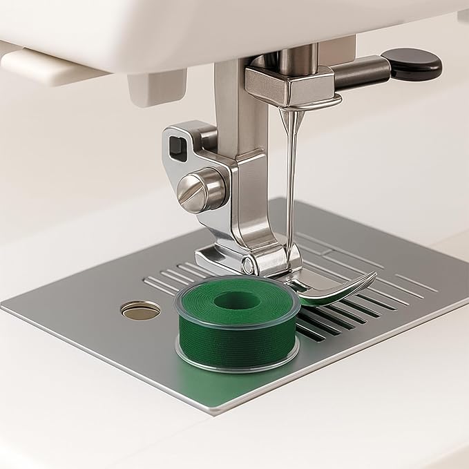 Mandala Crafts 144 Forest Green SA156 Prewound Bobbins for Singer Sewing Machine -15J SA156 Prefilled Bobbin Thread for Brother Sewing Machine and Embroidery
