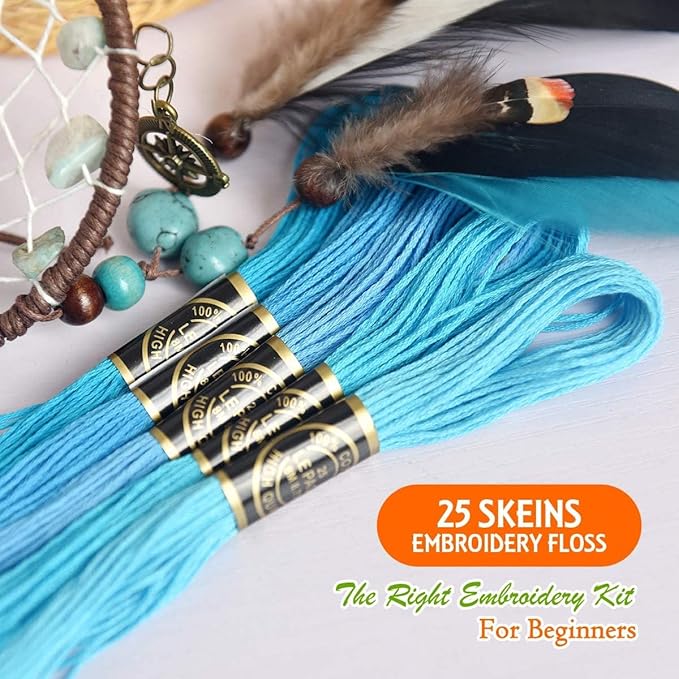 25 Rainbow Colors Embroidery Floss - Cross Stitch Threads - Friendship Bracelets Floss - Crafts Floss- Hand Embroidery Thread