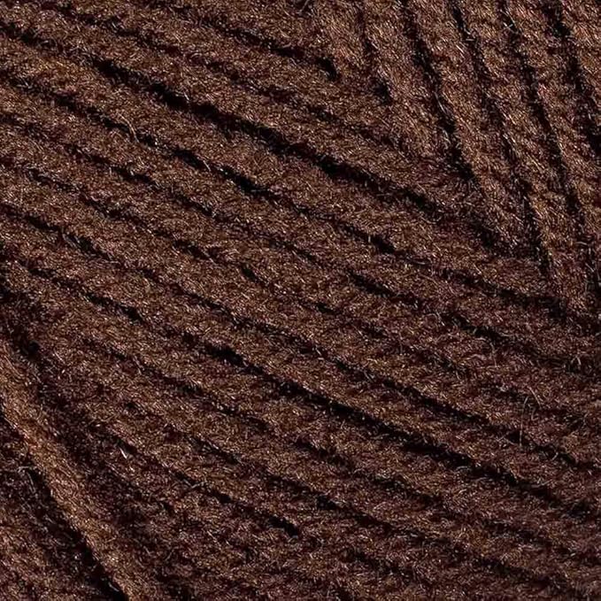 Craft County Size 4 (Medium) 100% Acrylic Fiber Yarn – Variety of Color and Pattern Options – for Crochet, Knitting, and Weaving (Coffee)