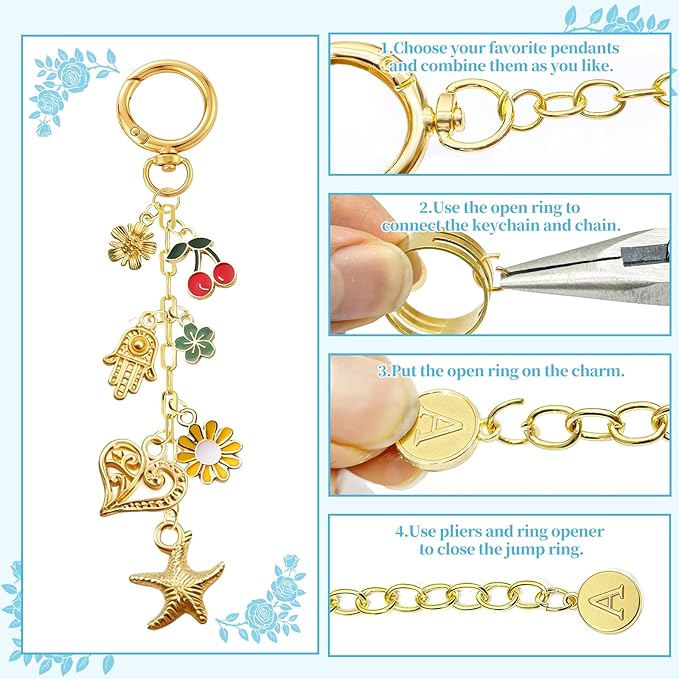 VvLons Lip Gloss Keychain Kit, 706 Pcs Lip Gloss Charms Keychain Kit with Jewelry Tools, All-in-One Lip Gloss Making Kit for DIY Accessories, Bag Charms and Handmade Gift Crafts