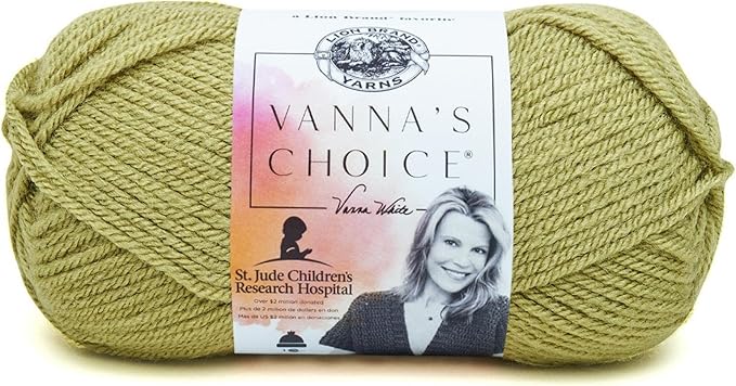 (1 Skein) Lion Brand Yarn Vanna's Choice Yarn, Dusty Green