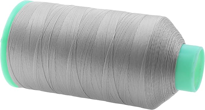 Mandala Crafts Size 46 210D T45 Bonded Nylon Thread - Gray 2843 YDs Tex 45 Heavy Duty Sewing Threads for Leather, Jeans, Weaving, Outdoor Marine Upholstery