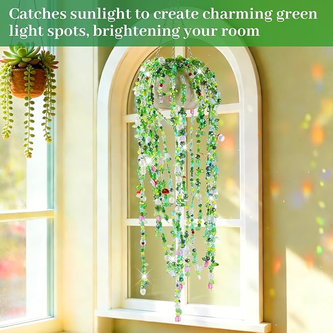 2000 Pcs Glass Beads for Jewelry Making –High Shine, Faceted Cut Crystal Sun Catcher Beads, DIY Bracelet Necklace Earring Craft Kit and Lamp Decor with Organizer Box for St. Paddy's Day, Green