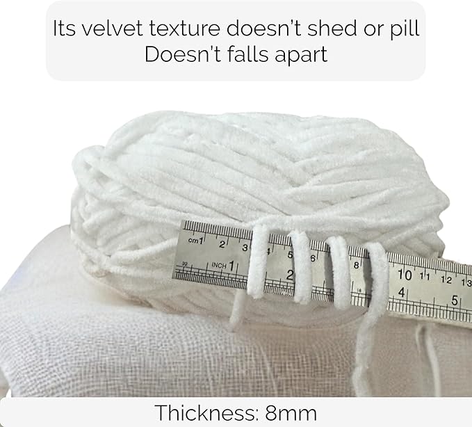 Soft Velvet Yarn Chenille Yarn for Crocheting Super Bulky 100g (74.3 yds) Baby Blanket Yarn for Knitting Amigurumi Yarn for Crochet Weaving Craft (Mint, 1 Skein)