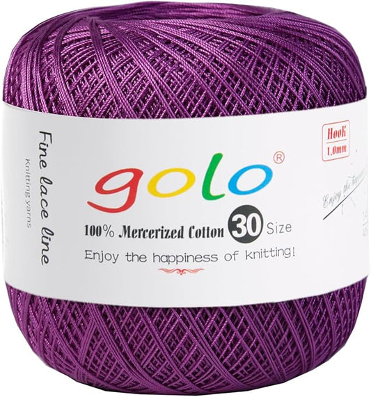 golo Crochet Thread Size 30 Colored Yarn Purple Yarn