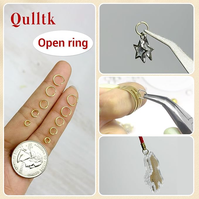 4600 Pcs Jump Rings for Jewelry Making Kit Gold & Silver, Open Rings with Opener Tools for Earrings, Keychains, Bracelet & Necklace Repair Supplies