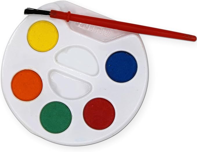 Color Swell Bulk Watercolors Round Paint Pack with Brushes - 50 Sets with 5 Washable Colors Each - Great for Kids, Classrooms, Parties, Students, Donations, Party Favors