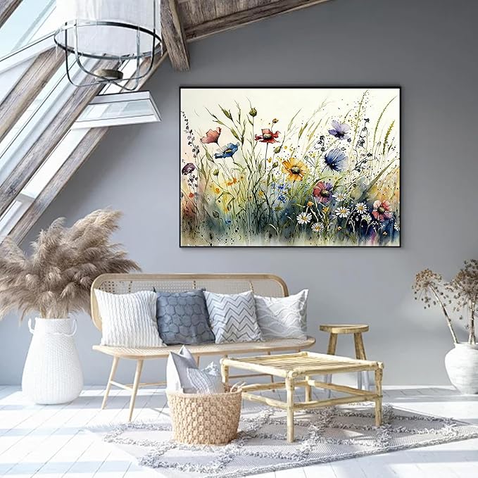 WUDWL Diamond Art Kits for Adults Beginner, Flower DIY Modern Diamond Painting Kits 5D Diamond Dots Gem Art Crafts with Tools,Round Full Drill Funny Crafts for Home Wall Decor&Gift-15.75X19.69 inch
