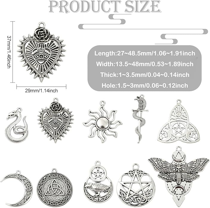 Antique Silver Cross Drink Insect Animal Theme Charms for DIY Jewelry Bracelet Necklace Earring Keychain Decor