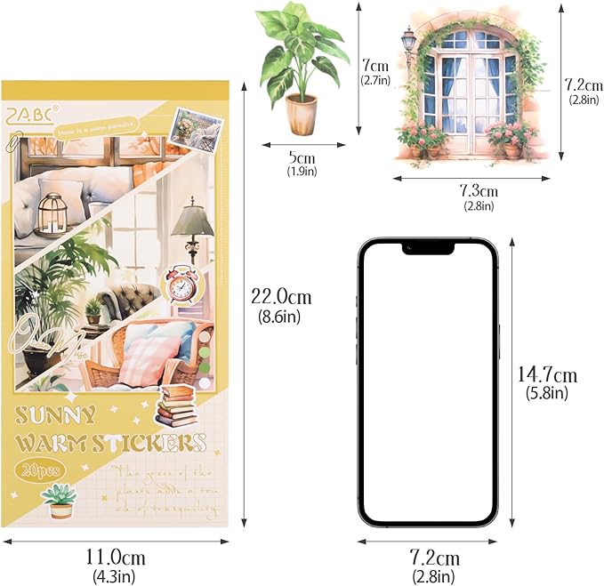 281PCS Pre-Cut Junk Journal Sticker for Adult, 20 Sheets Watercolor Scrapbook Sticker Book, Scrapbooking Supplies Stickers for Planner Cottagecore Decorative DIY Craft Project