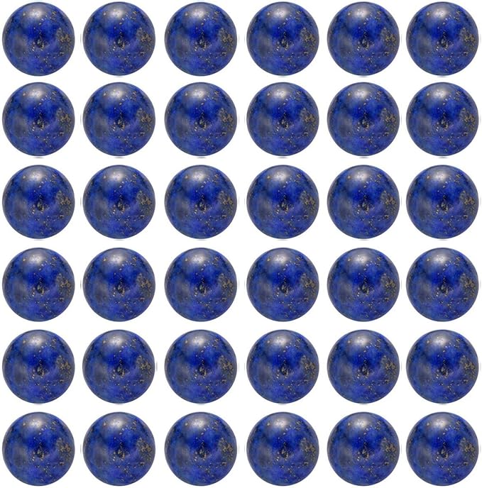 Natural Stone Beads 100pcs 8mm Lapis Lazuli Round Genuine Real Stone Beading Loose Gemstone Hole Size 1mm DIY Charm Smooth Beads for Bracelet Necklace Earrings Jewelry Making (Lapis Lazuli Blue, 8mm)