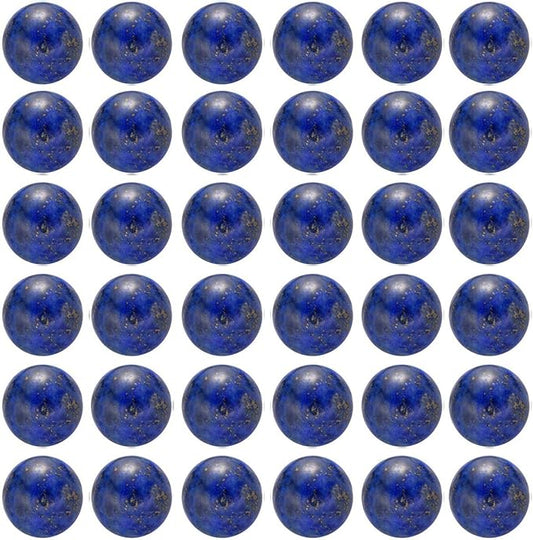 Natural Stone Beads 100pcs 8mm Lapis Lazuli Round Genuine Real Stone Beading Loose Gemstone Hole Size 1mm DIY Charm Smooth Beads for Bracelet Necklace Earrings Jewelry Making (Lapis Lazuli Blue, 8mm)