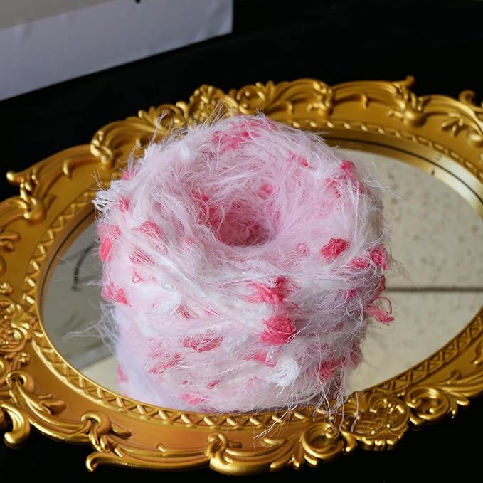 Hand Spun Art Yarn 2 Pack of 50g/Skein with Hand Blended Colorful Handmade for Jewelry Making, Junk Magazines Knitting Crafts Textile Decorative Tassels Card Making