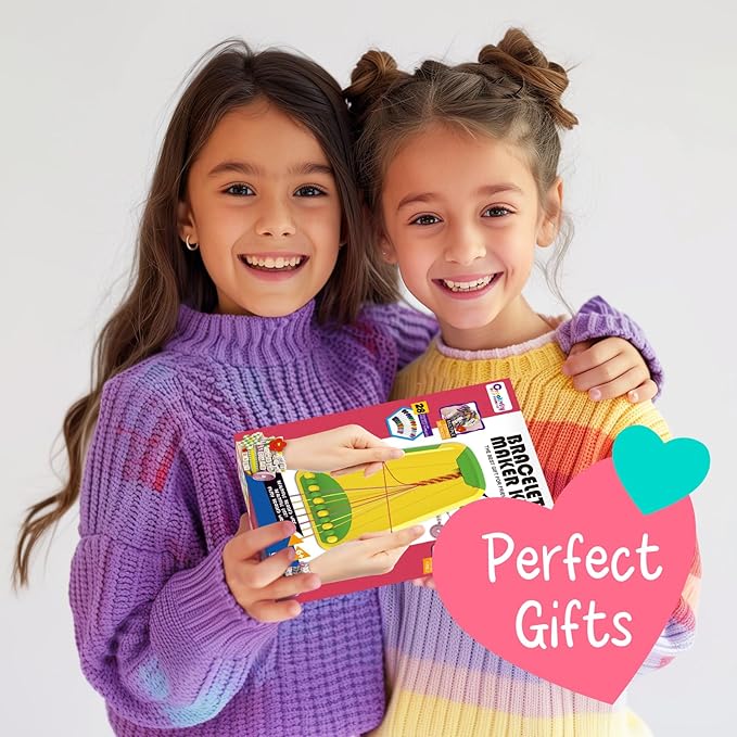 bracelet making kit for girls - friendship bracelet kit - christmas gifts for ages 6 7 8 9 10 11 12 year old girl birthday gifts, arts and crafts for kids ages 8-12 teen string bracelets maker pink